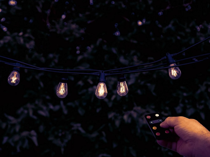 string lights and dimmer