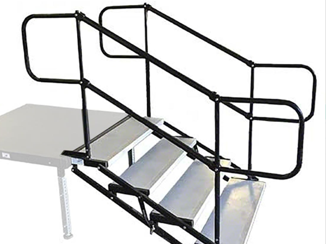 Sample of adjustable stage stairs